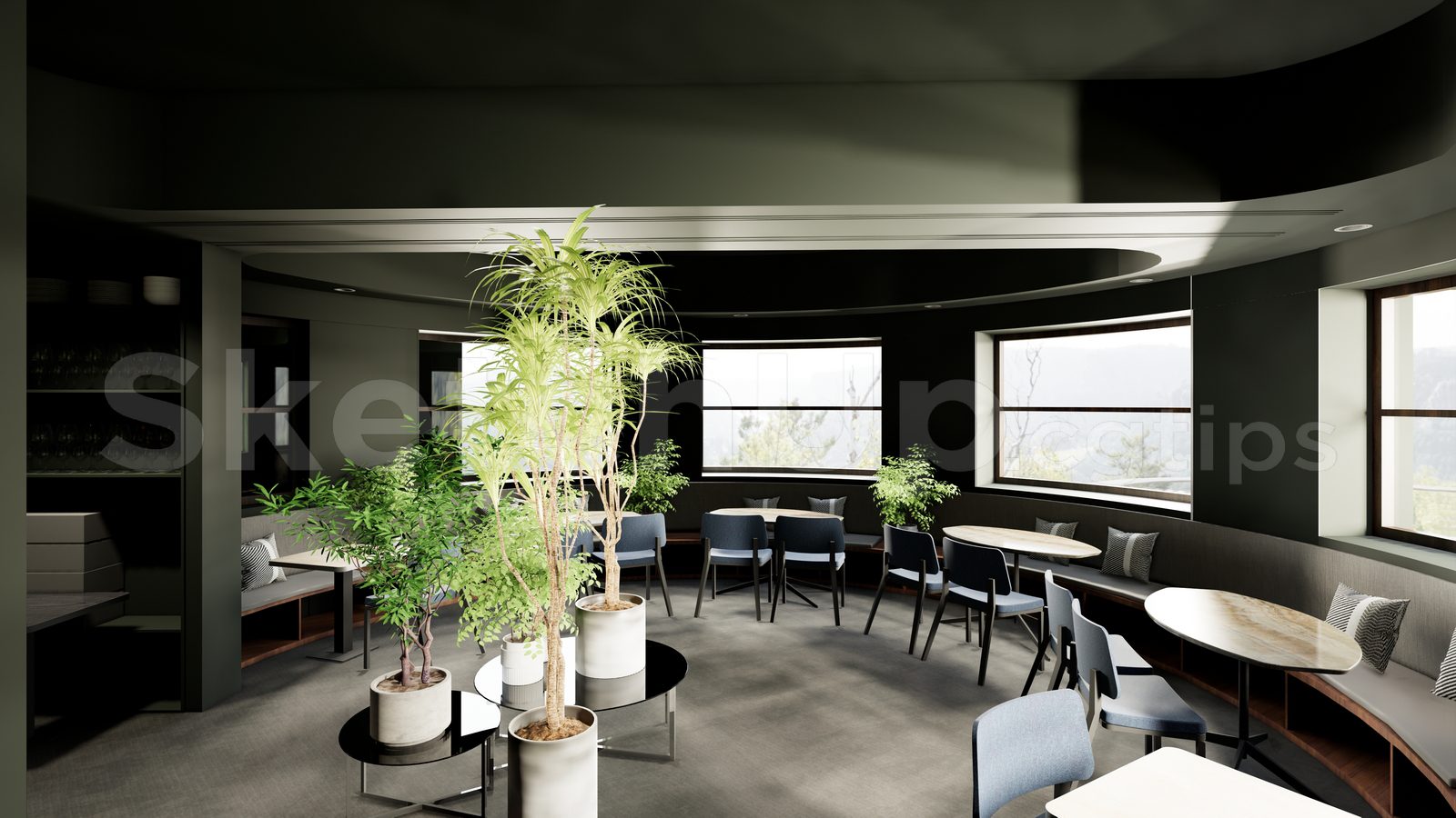 15539. تنزيل طراز مطعم مجاني Sketchup Restaurant (2)