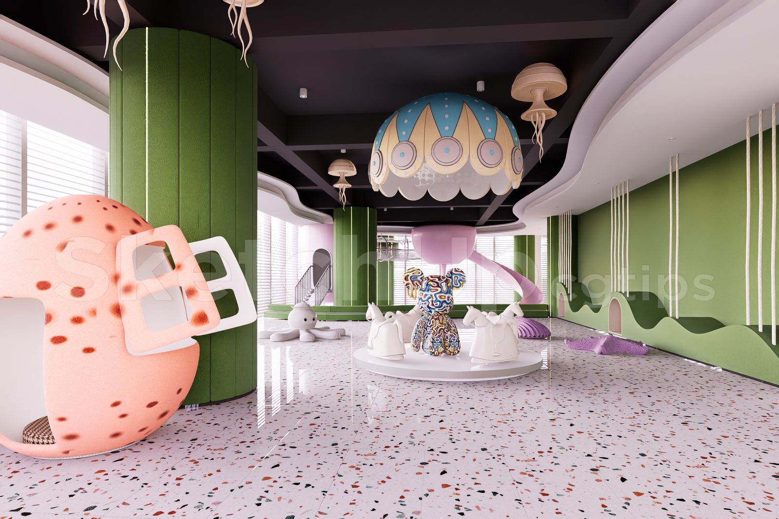 15970. Sketchup 3D Preschooler Classroom Model Download (1)