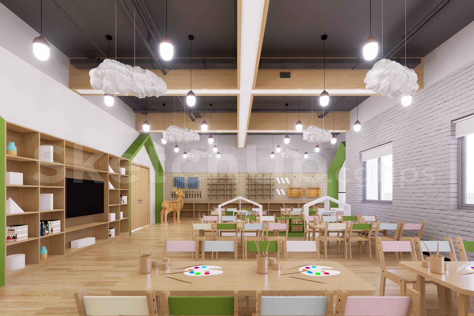 16012. Sketchup 3D Preschooler Classroom Download (1)