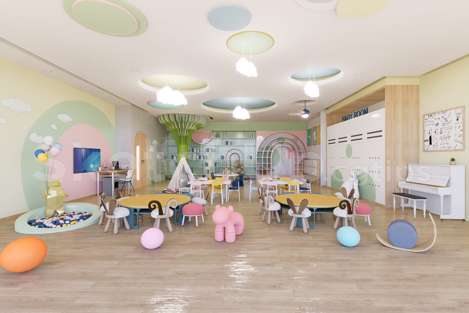 16014. Sketchup 3D Preschooler Classroom Download (1)