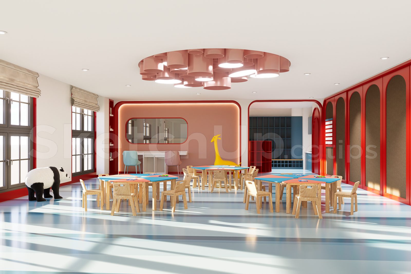 16037. Sketchup 3D Preschooler Classroom Model Download (1)