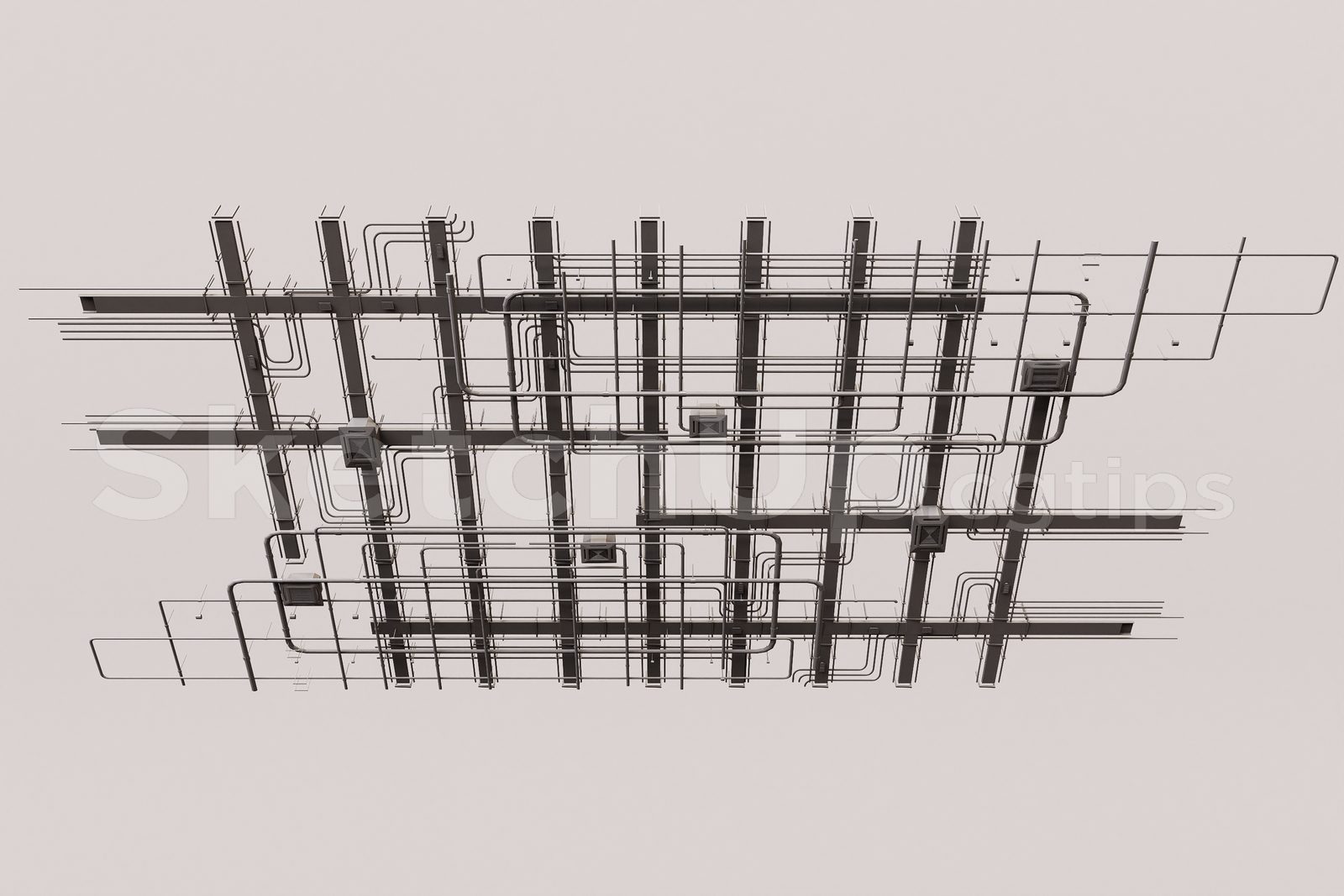 16086. Sketchup Free Technical Ceiling (Trần Kỹ Thuật) تنزيل (1)