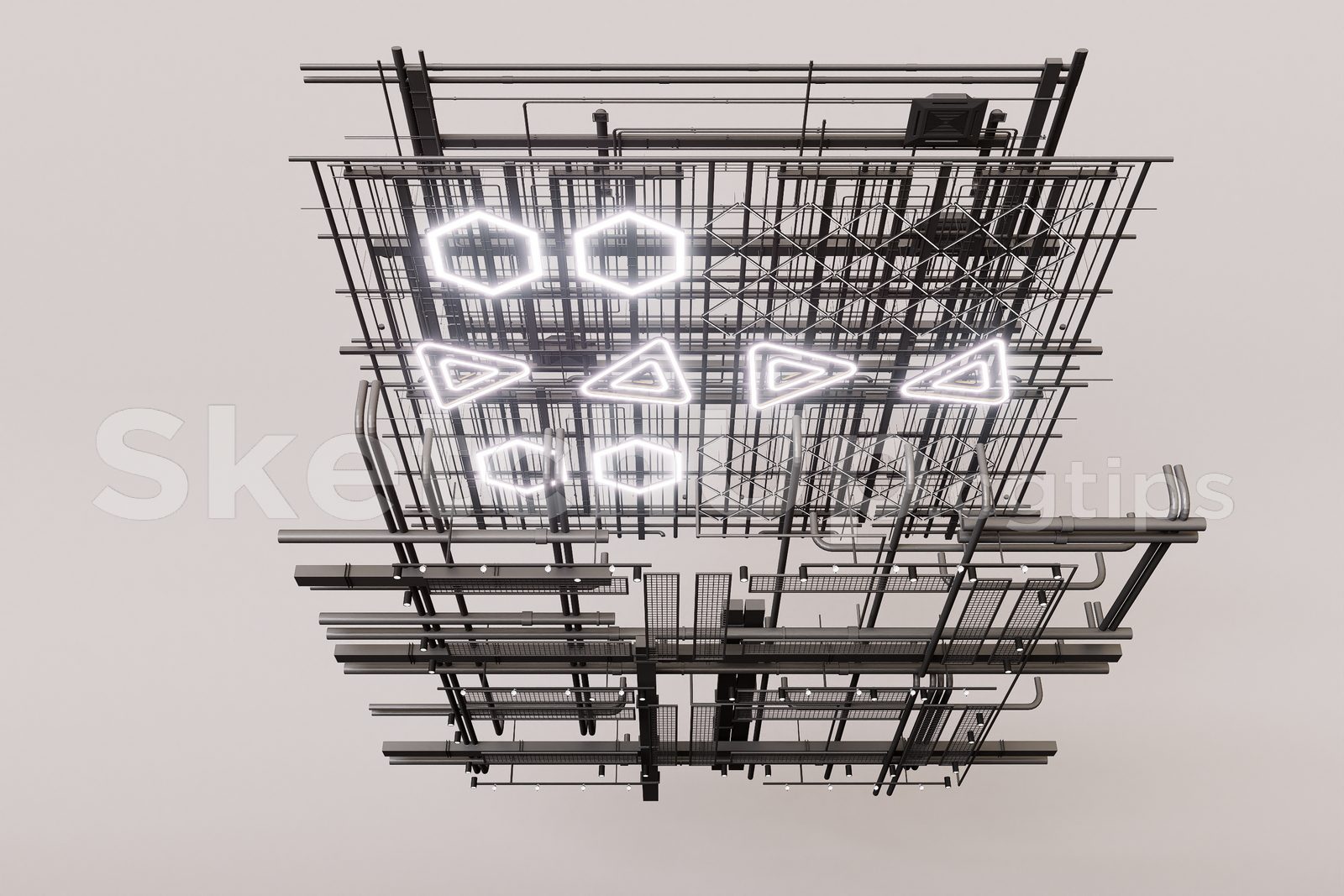 16088. نموذج Sketchup الفني (Trần kỹ thuật) تنزيل (2)