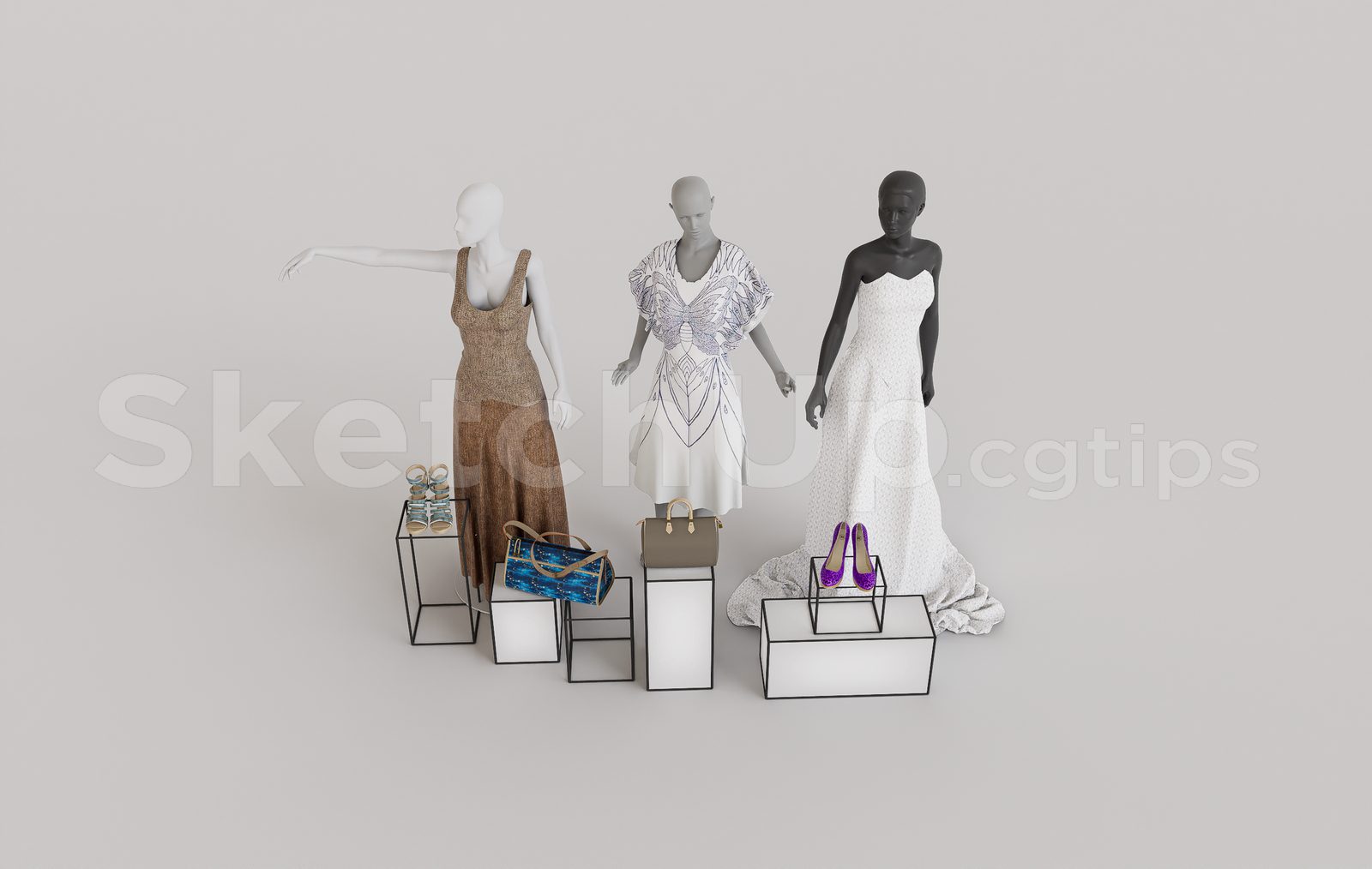 16105. تنزيل مجاني لنموذج Sketchup ثلاثي الأبعاد من عارضة أزياء لملابس الموضة (2)
