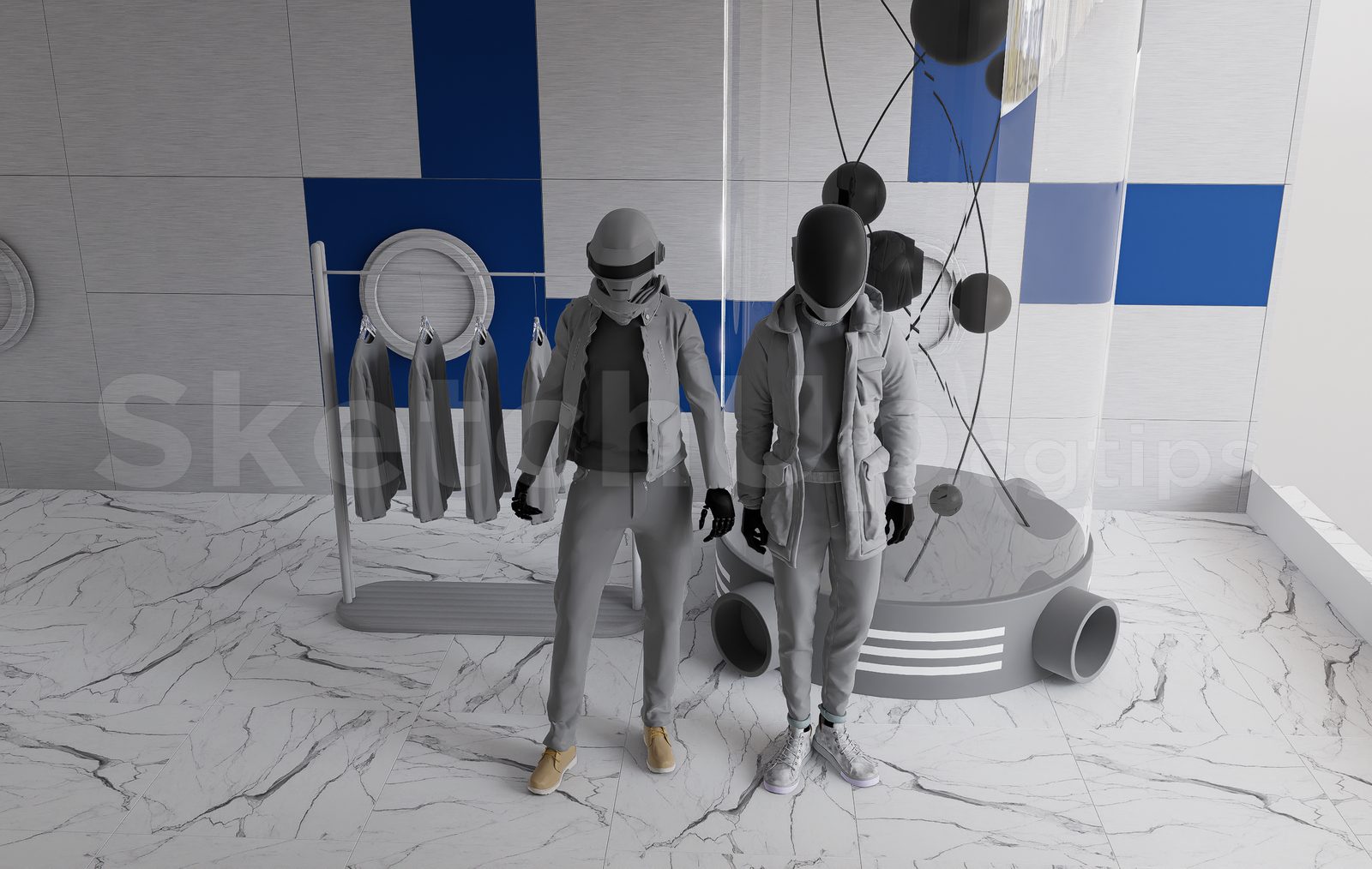 16218. تنزيل مجاني لنموذج Sketchup ثلاثي الأبعاد من عارضة أزياء لملابس الموضة (2)