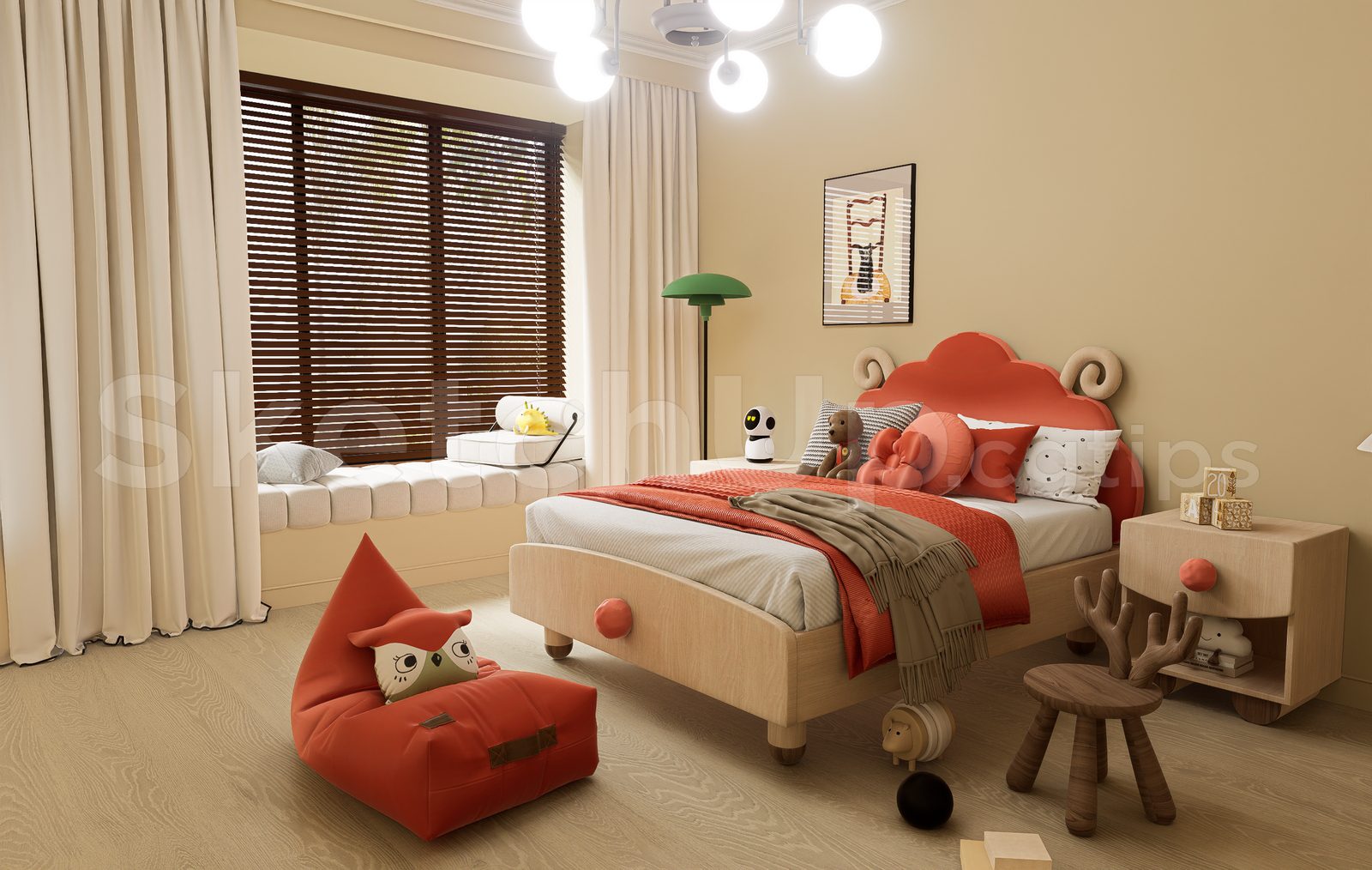16351. Sketchup Free Kids Bedroom Model Download (1)