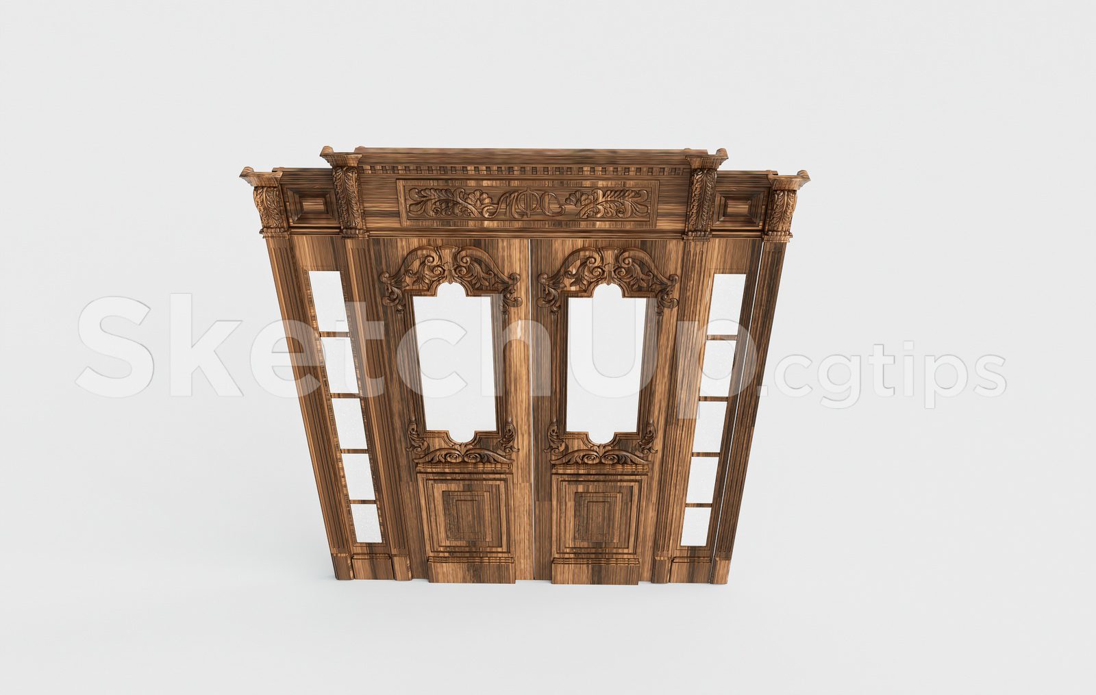 20451. تنزيل نموذج Sketchup Classic Door Model (1)