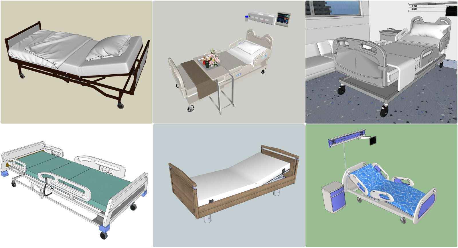 20474. تنزيل نماذج مستشفيات Sketchup Freed