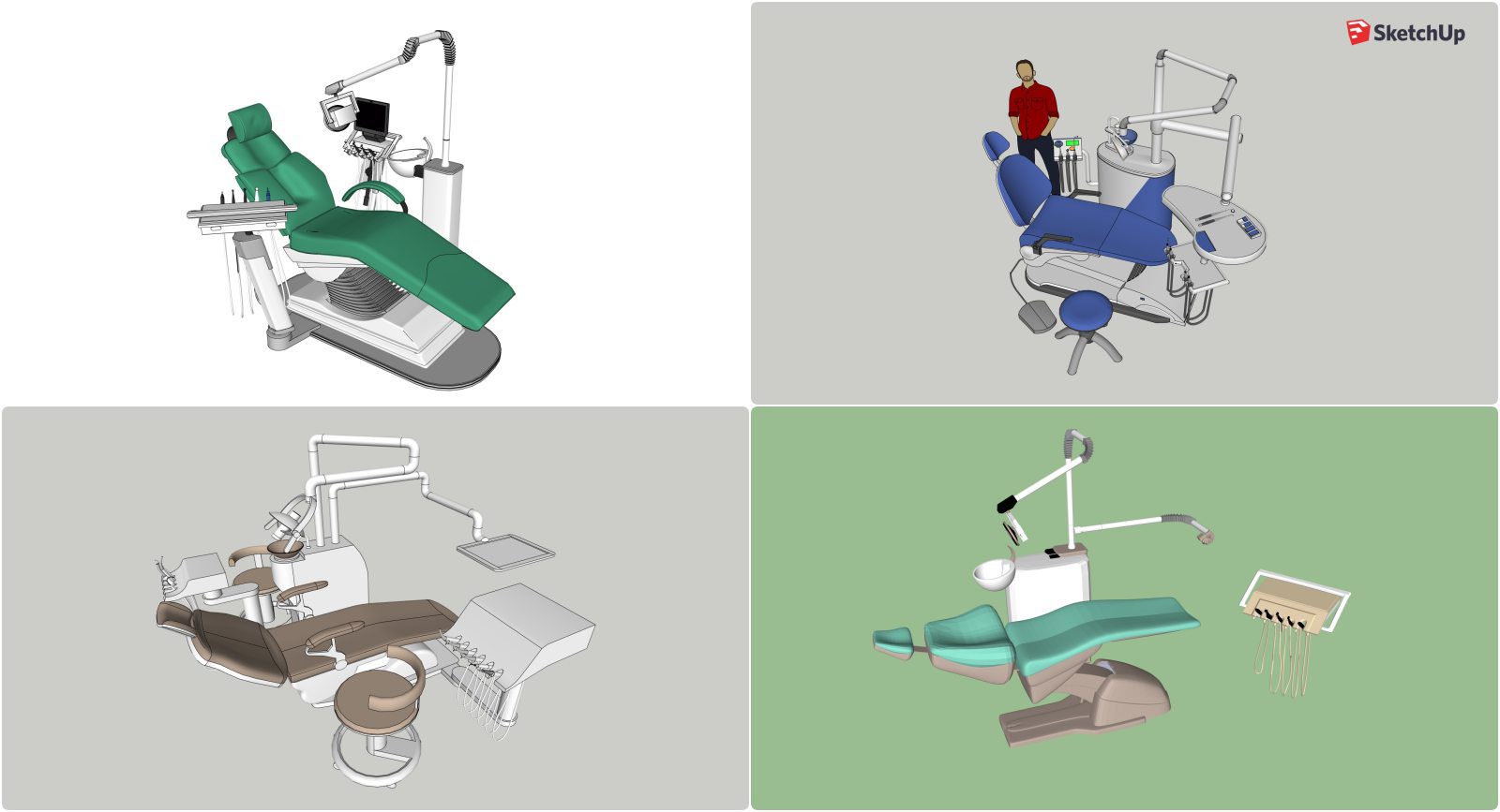 20479. تنزيل نموذج كرسي Dental Sketchup المجاني (2)