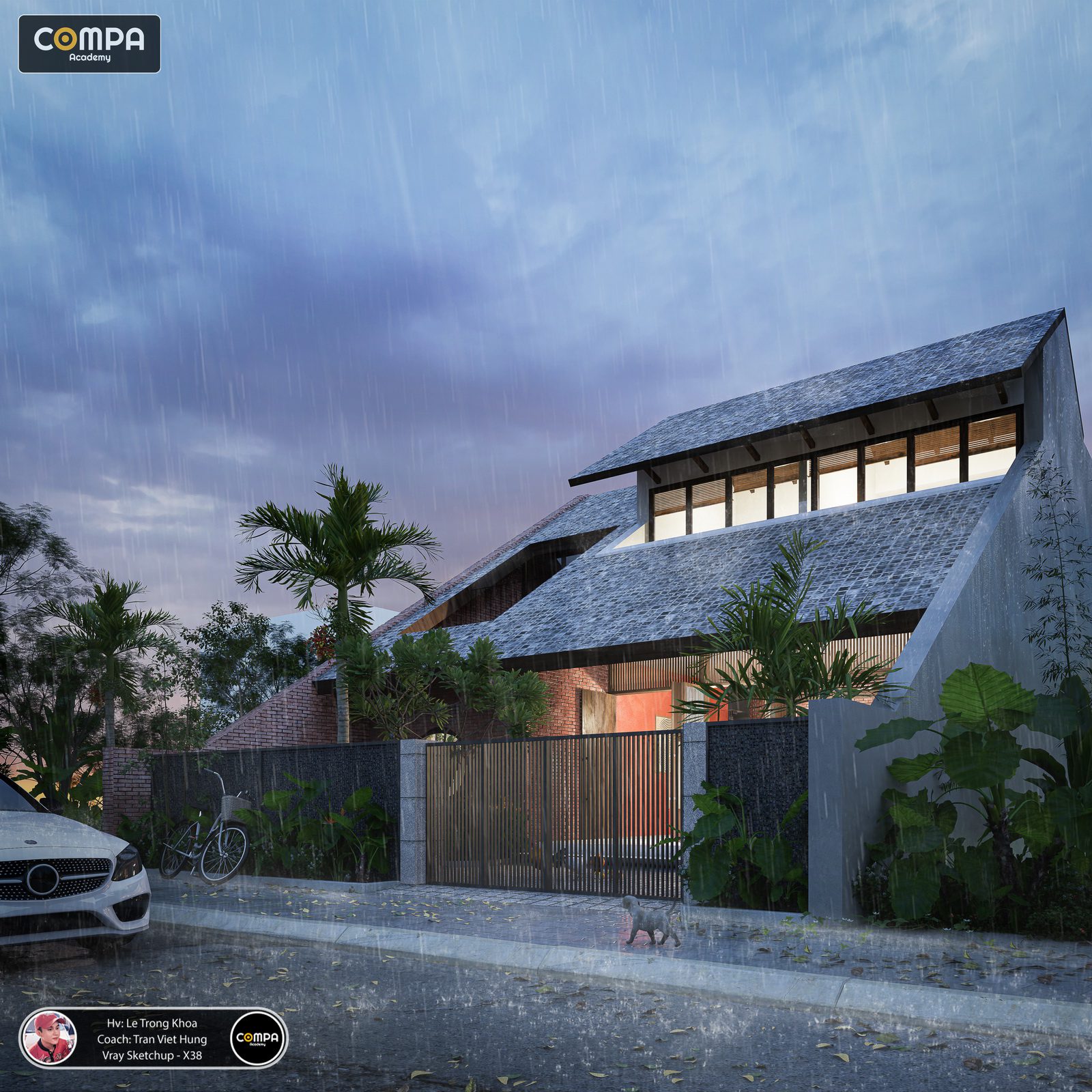 20480. Sketchup Modern Villa Model Model Download by Tran Viet Hung (1)