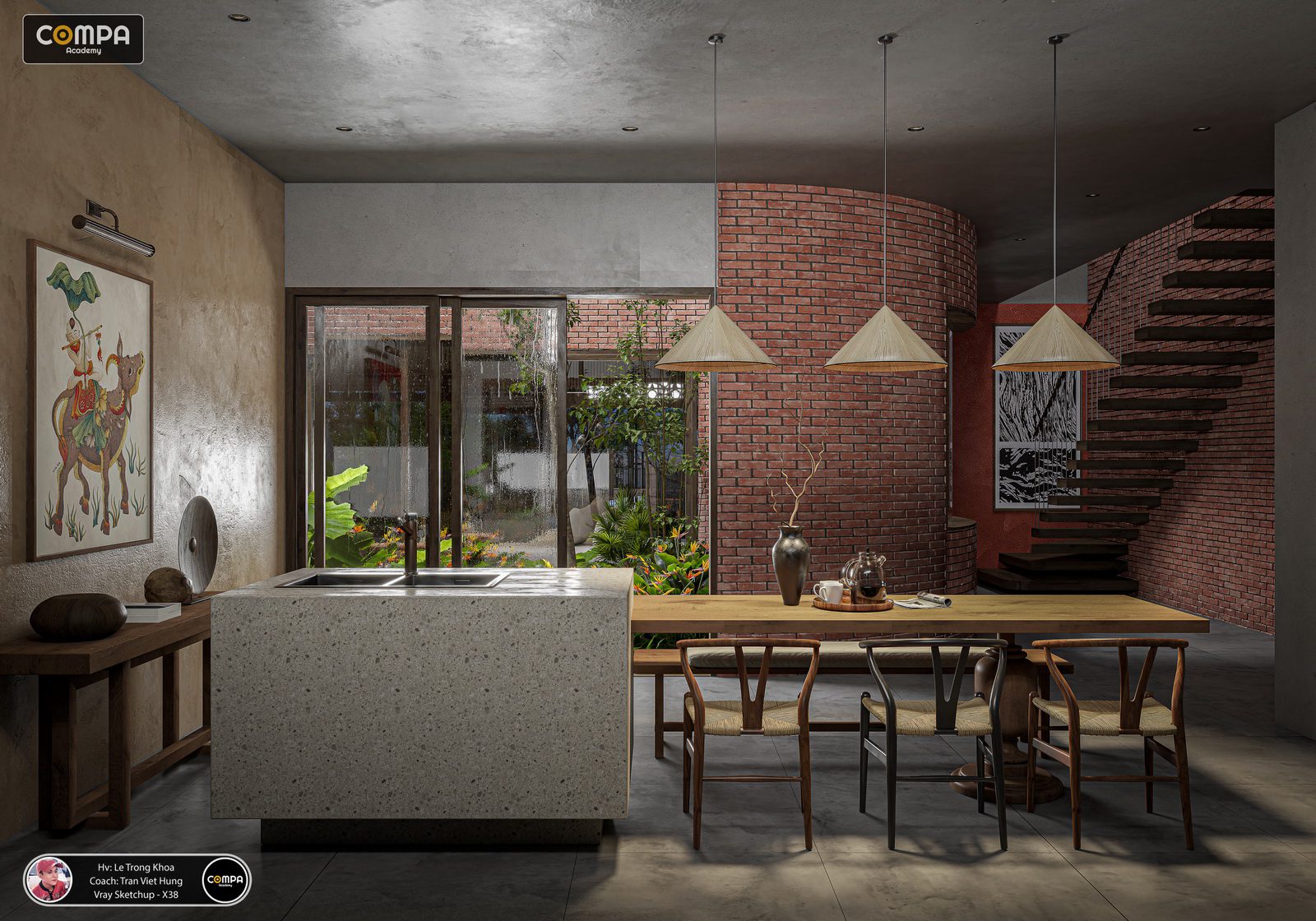 20480. Sketchup Modern Villa Model Model Download by Tran Viet Hung (18)