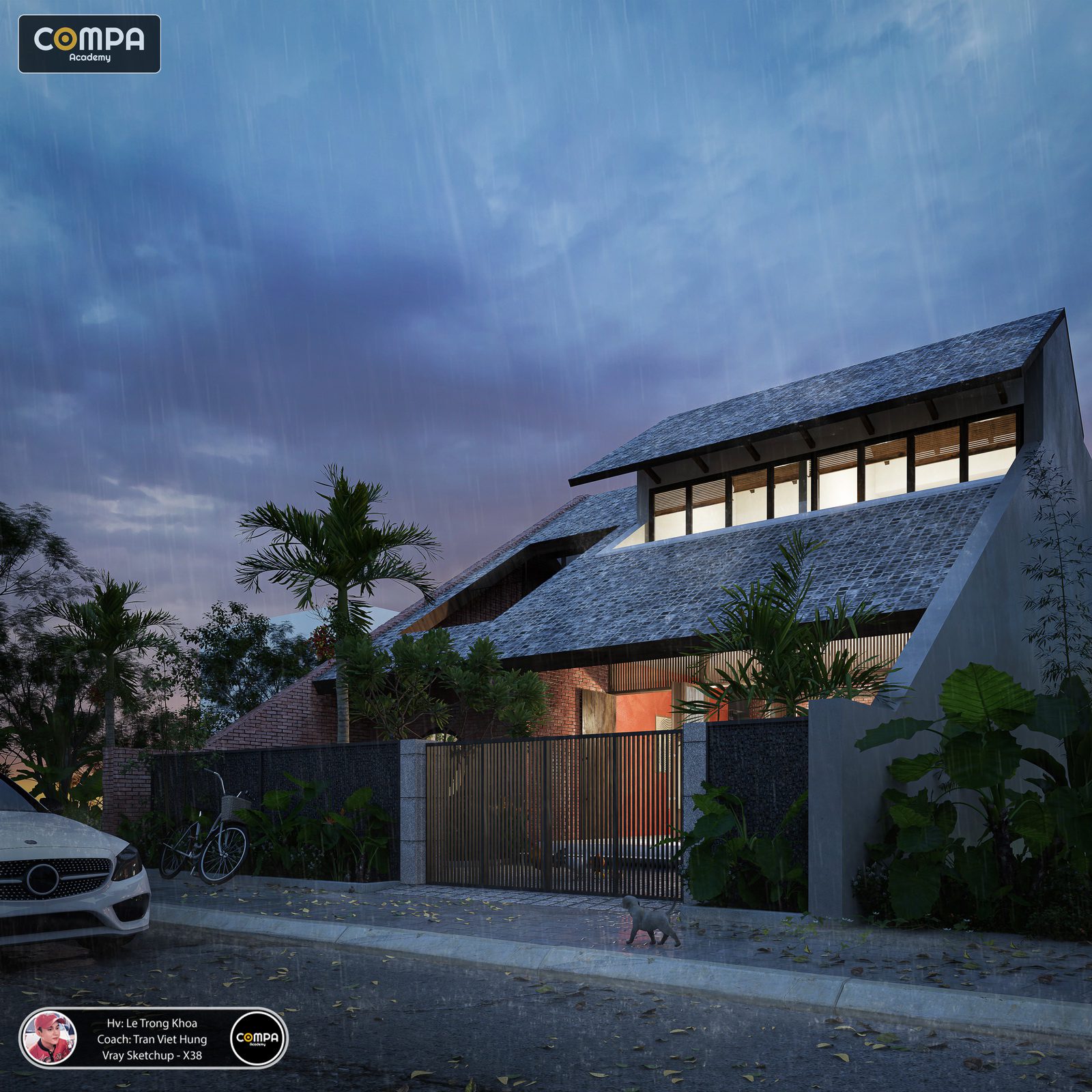20480. Sketchup Modern Villa Model Model Download by Tran Viet Hung (2)