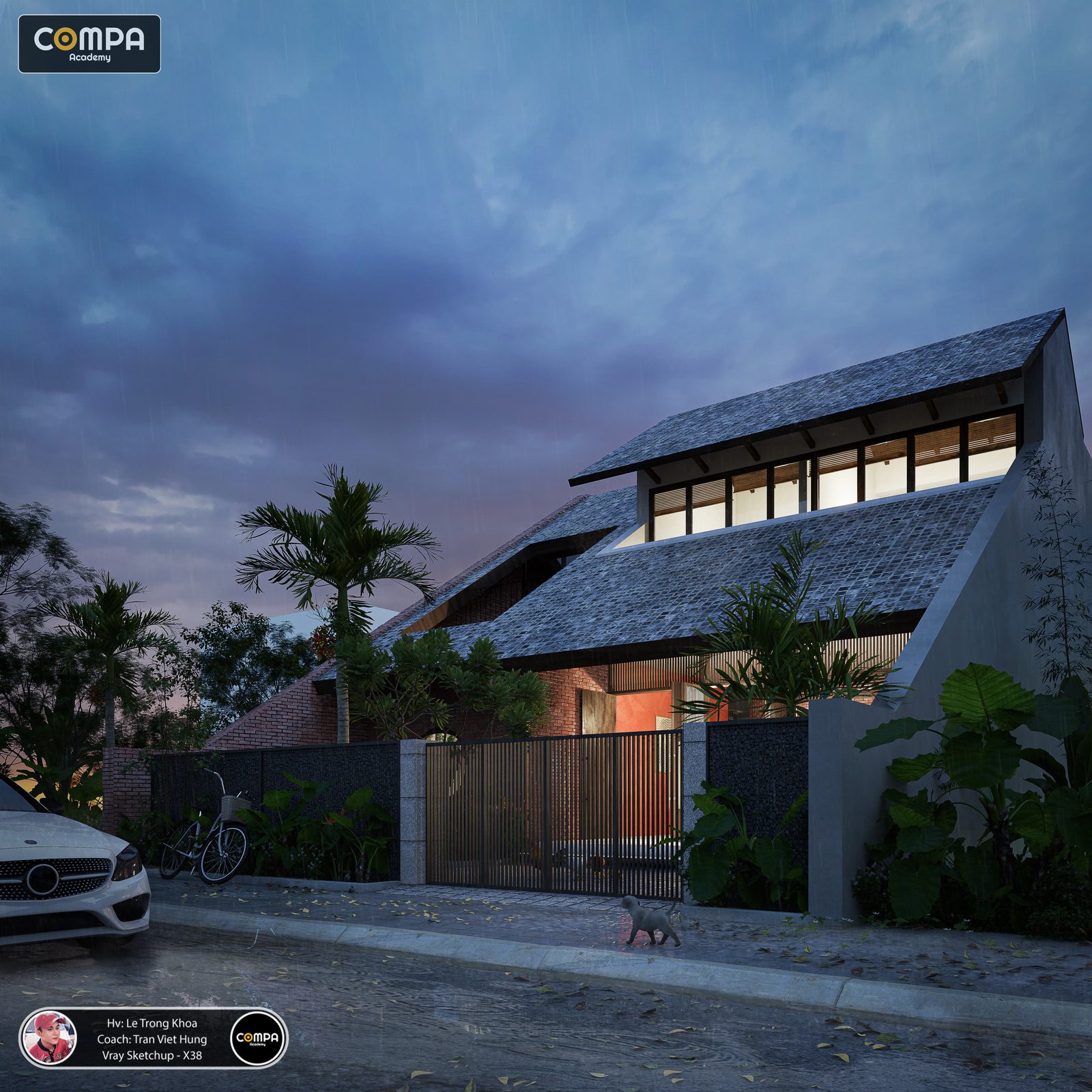 20480. Sketchup Modern Villa Model Model Download by Tran Viet Hung (3)