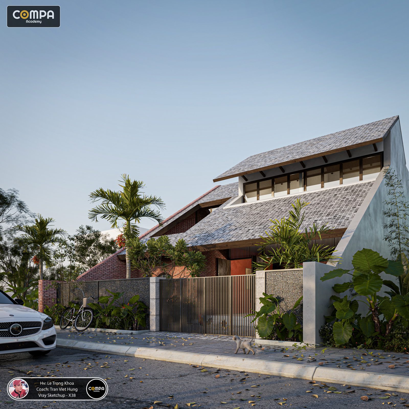 20480. Sketchup Modern Villa Model Model Download by Tran Viet Hung (4)