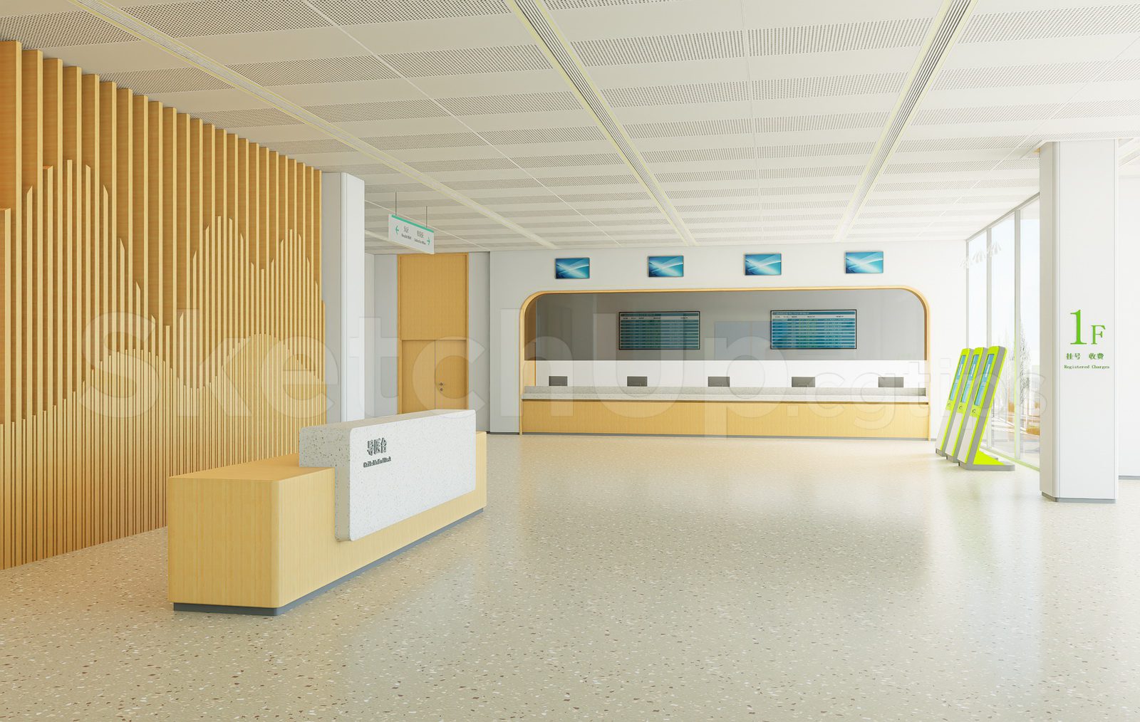 20507. تنزيل نموذج لوبي مستشفى Sketchup Free (2)