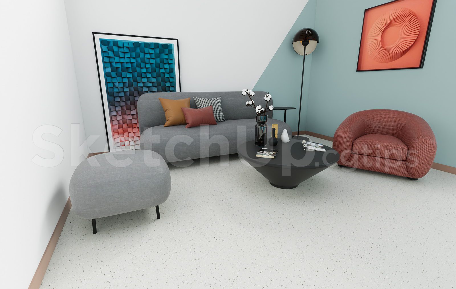 20508. Sketchup Free Dental Care Center Model Download (3)