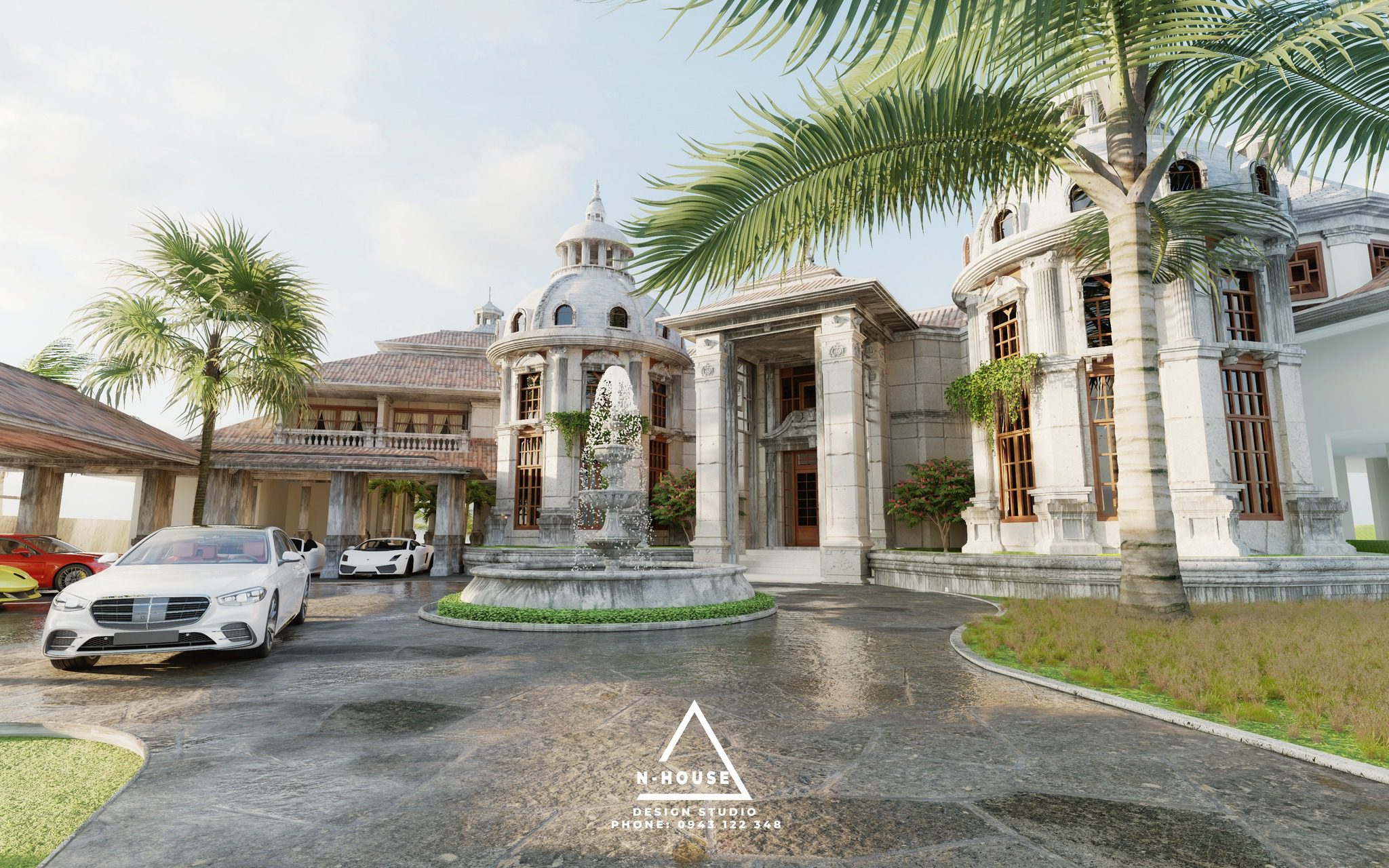 16623. تنزيل نموذج خارجي في Villa Sketchup Villa (1)