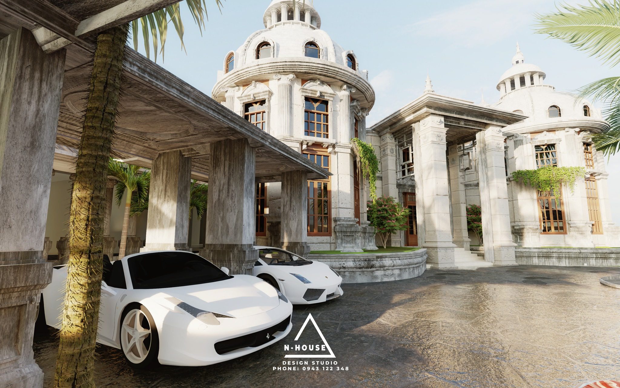 16623. تنزيل نموذج خارجي في Villa Sketchup Villa (2)
