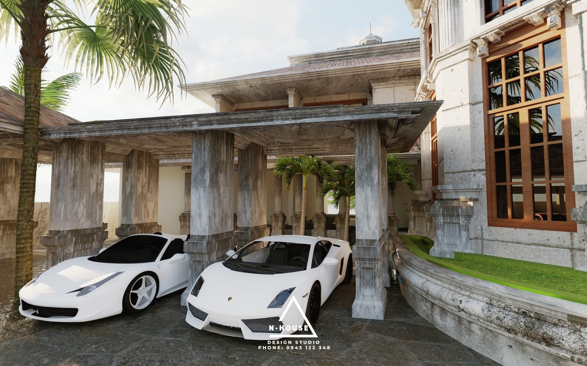 16623. تنزيل نموذج خارجي في Sketchup Villa (5)