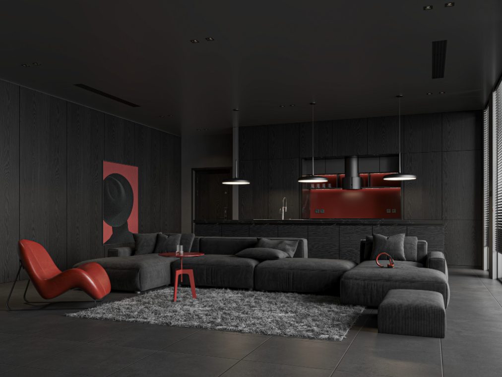 16742. Sketchup Living - غرفة المطبخ الداخلية تنزيل بواسطة Thanh Trung (2)