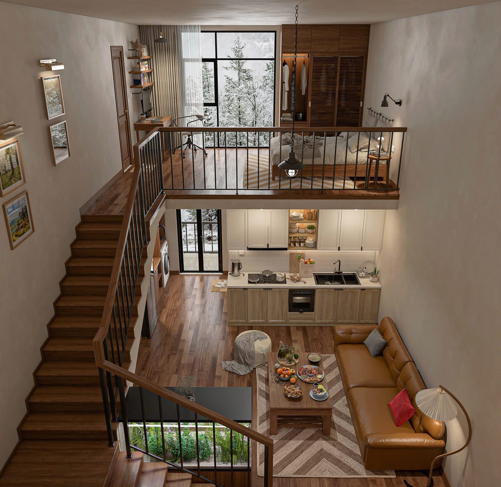 16756. تنزيل النموذج الداخلي لشقة Sketchup Sketchup بواسطة Tuan ANH (2)