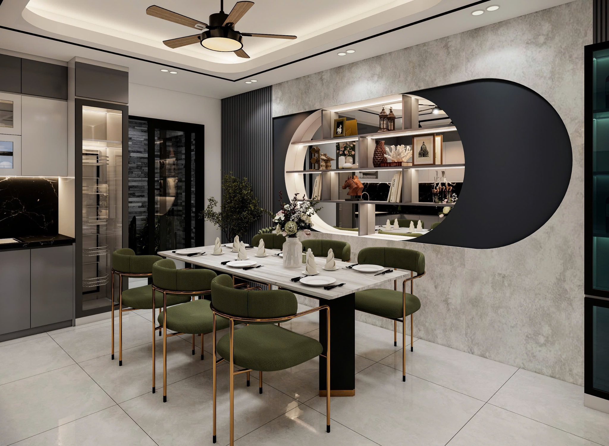 16757. Sketchup Livingroom - Model Kitchen Interior Model Doying by Do Long (3)