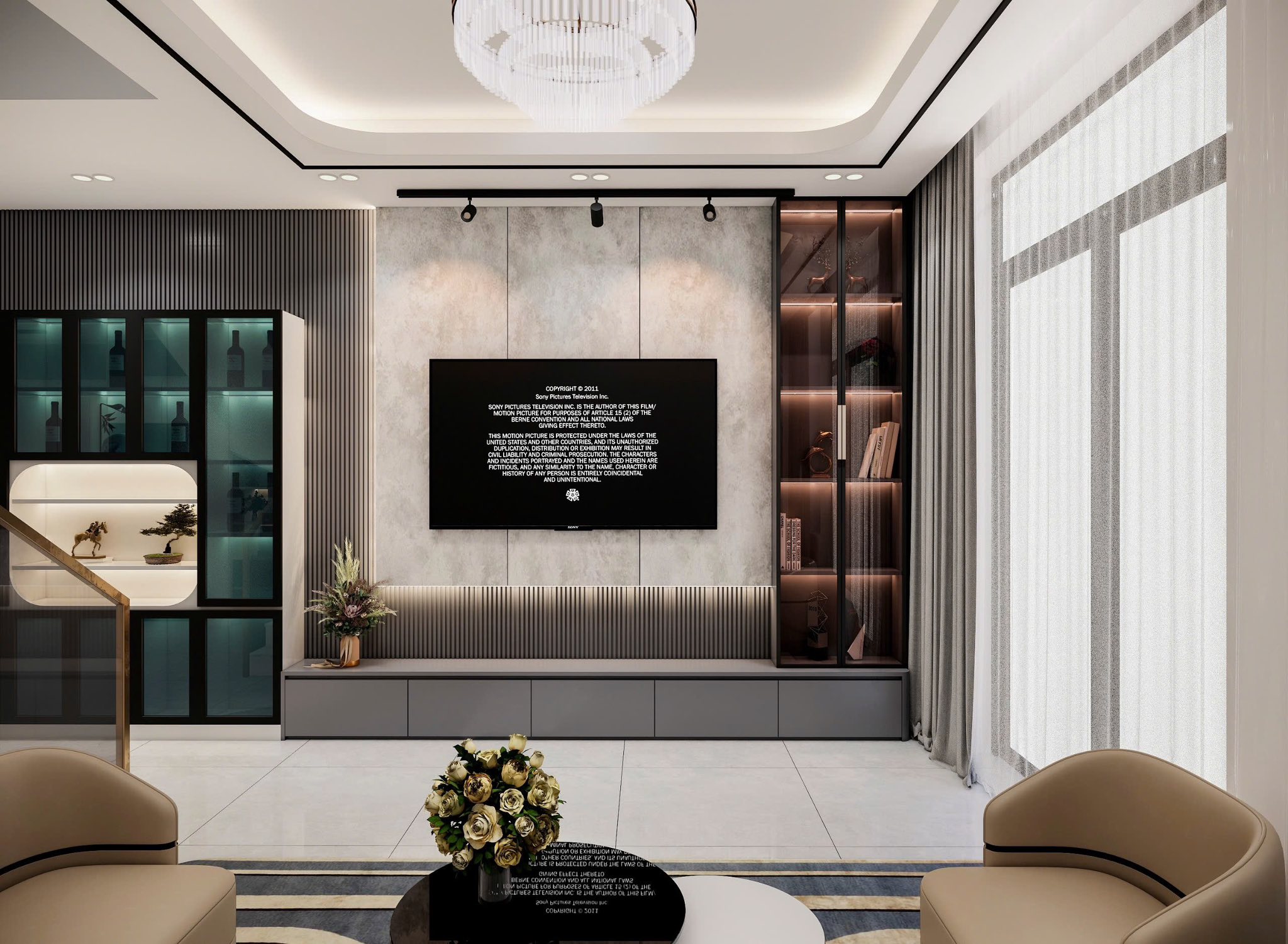 16757. Sketchup Livingroom - Modern Model Interior Download by Do Long (4)