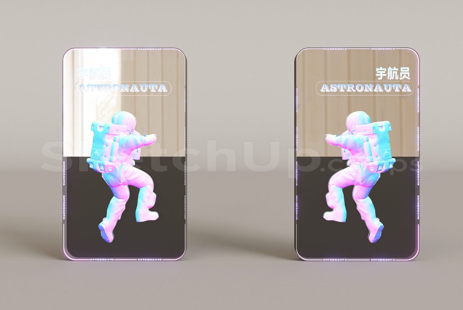 16981. تنزيل نموذج Sketchup Neon Light Model (1)