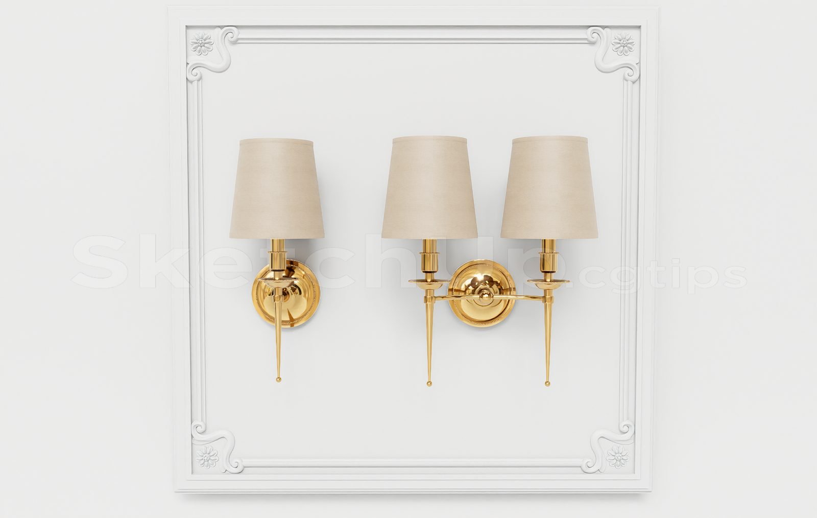17021. تنزيل طراز Sketchup Wall Light (1)