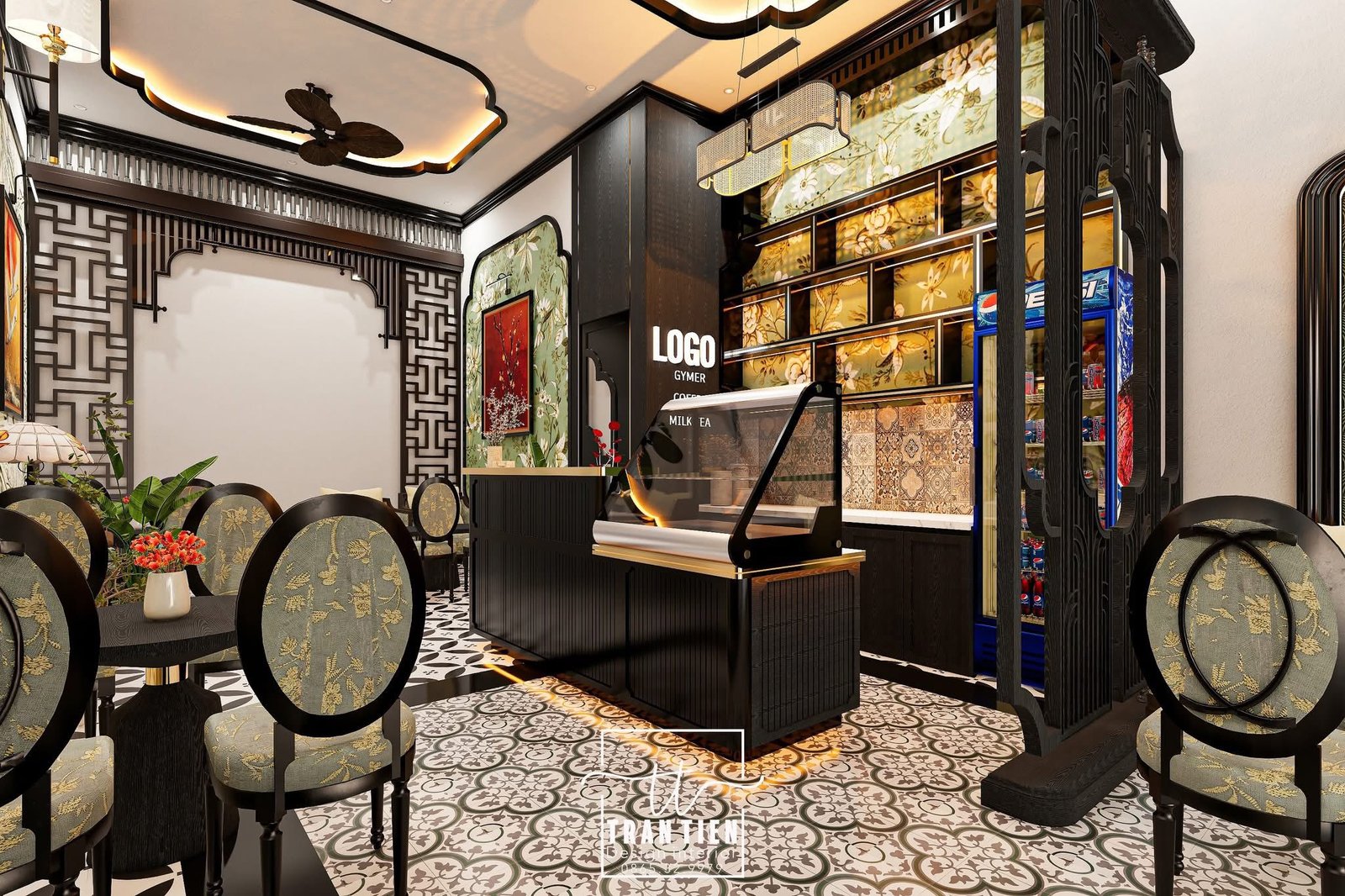 17034. Sketchup Free Coffee Room Model Download by Tran Tien (1)