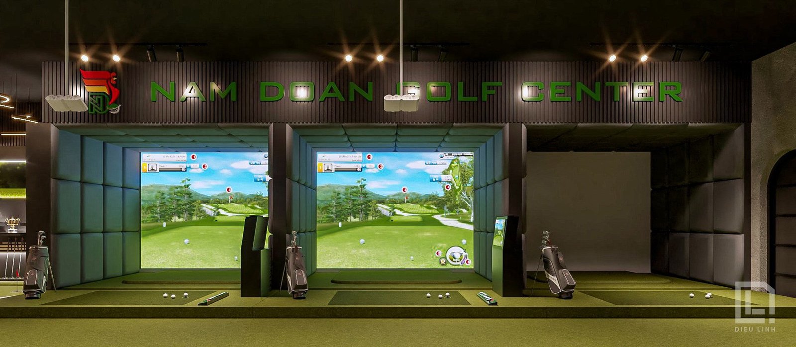 17069. صالة صالة رياضية مجانية Sketchup و Golf Room Model Download by Dieu Linh (3)