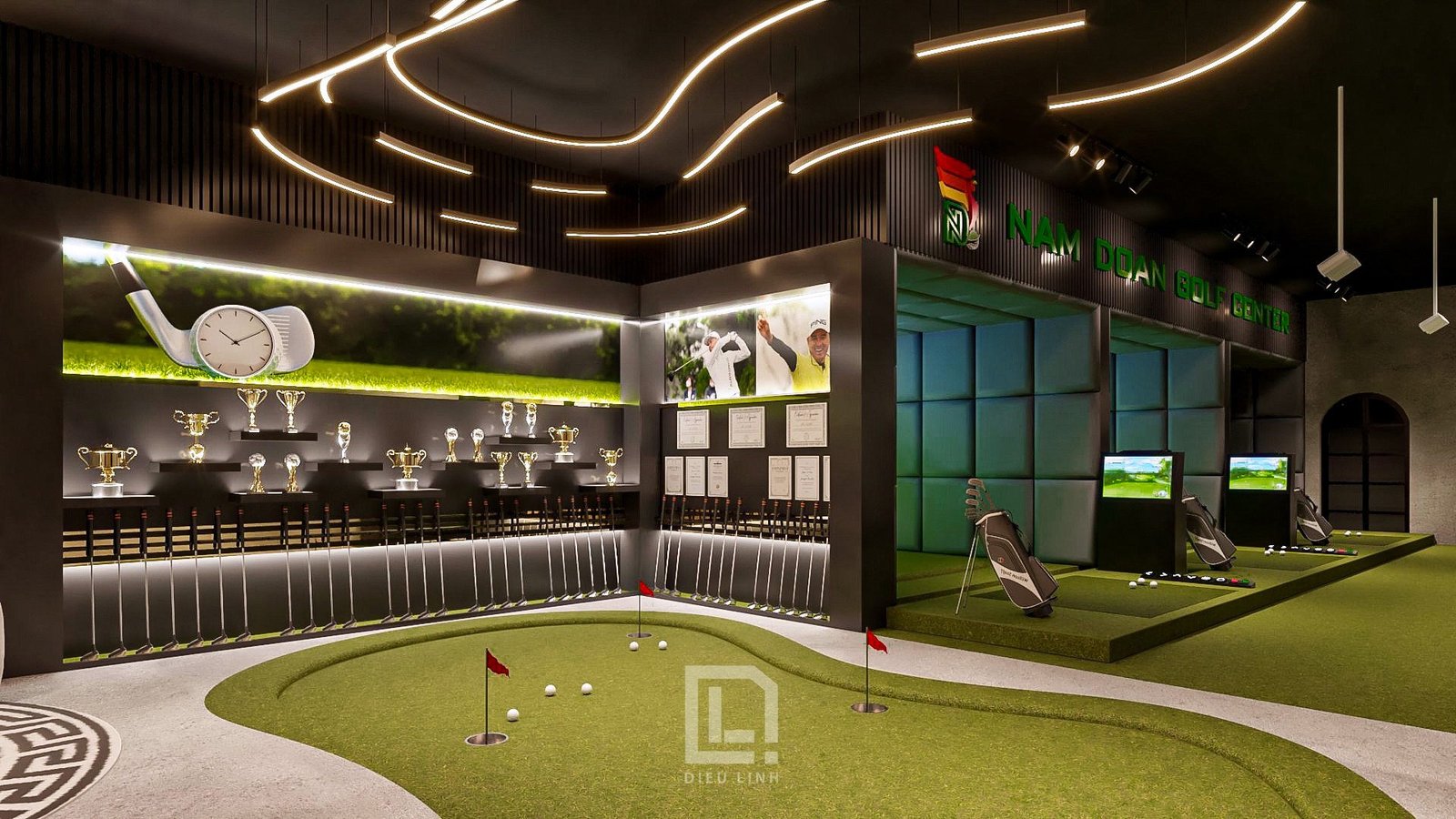 17069. صالة Sketchup Gym و Golf Room الداخلية تنزيل بواسطة Dieu Linh (7)
