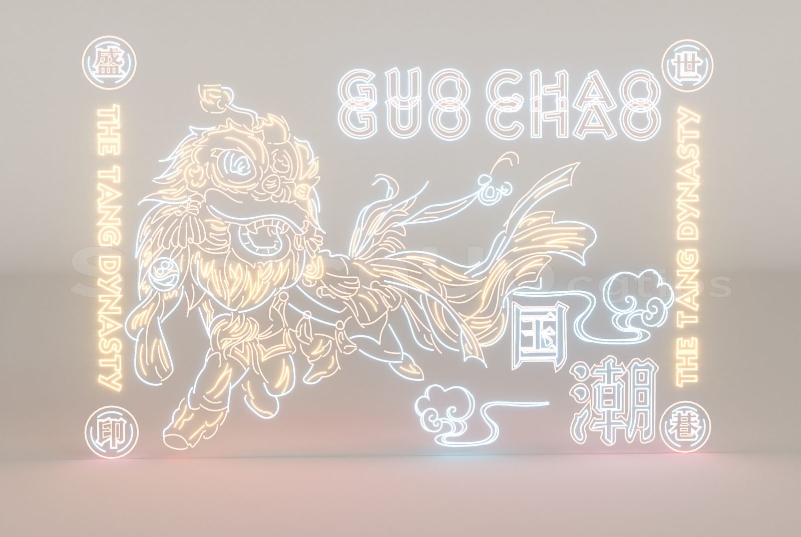17082. تنزيل نموذج Sketchup Neon Light Set Model (1)