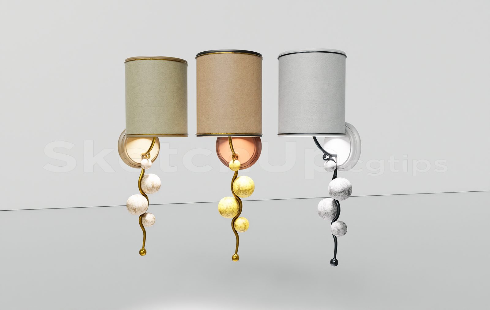 17090. تنزيل نموذج Sketchup Wall Light Model (1)