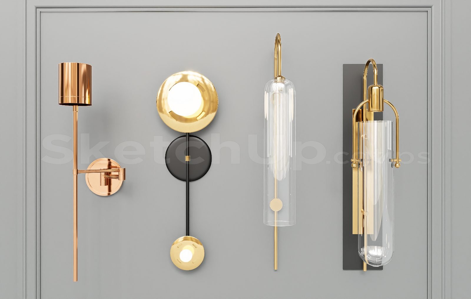 17104. تنزيل نموذج Sketchup Wall Light Model (1)
