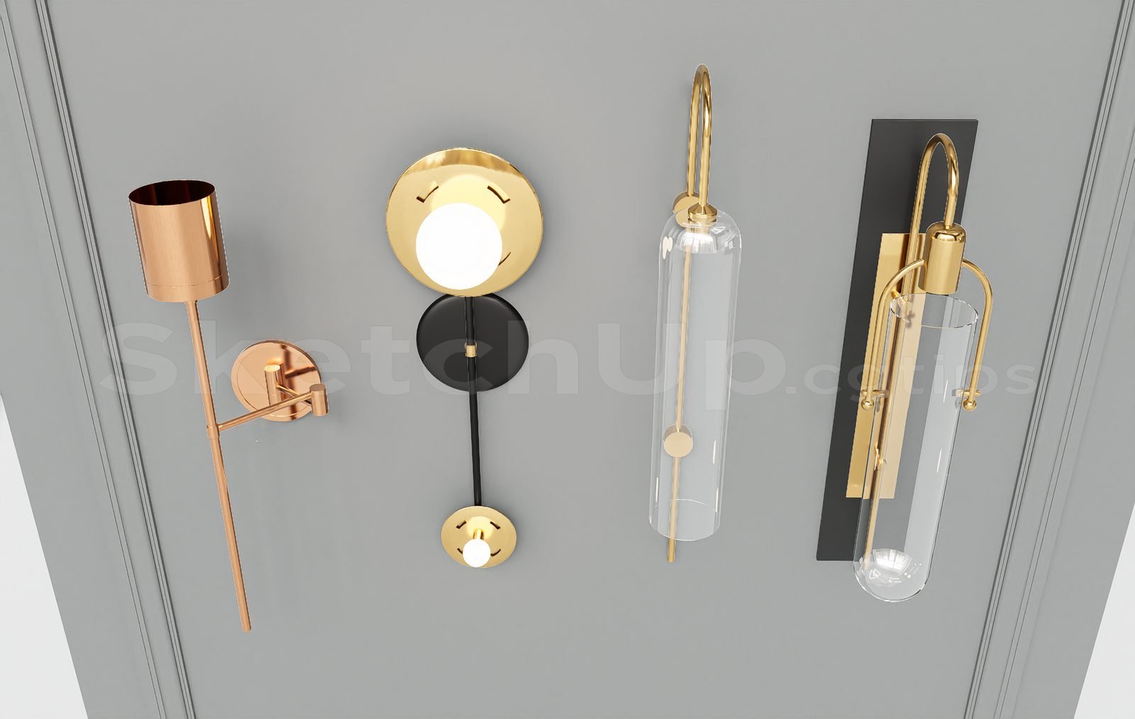 17104. تنزيل نموذج Sketchup Wall Light Model (2)