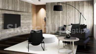 11344. نموذج رسم من غرفة المعيشة - مطبخ داخلي للتنزيل