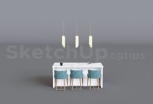 14113. تنزيل نموذج مجاني رسم جزيرة المطبخ