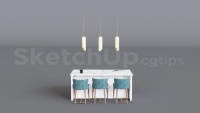 14113. تنزيل نموذج مجاني رسم جزيرة المطبخ