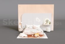 14764. تنزيل نموذج سرير الطفل المجاني