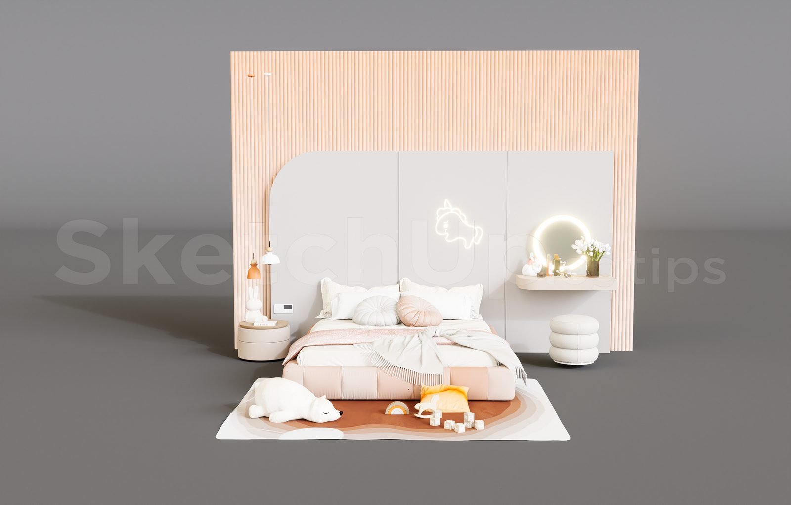 14764. تنزيل نموذج سرير الطفل المجاني