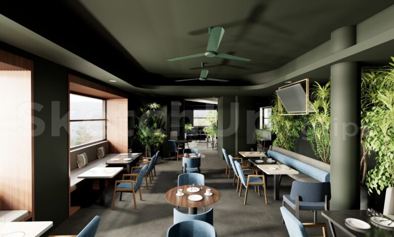 15539. تنزيل طراز مطعم مجاني Sketchup Restaurant (1)