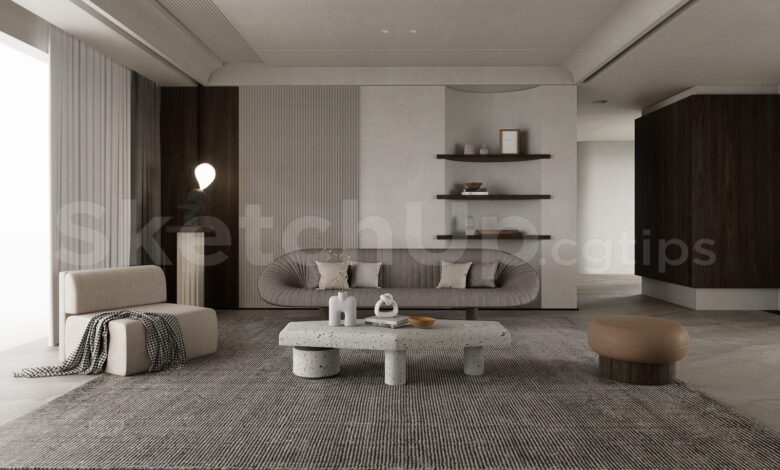 15834. Sketchup Free Room Room Download Model (1)