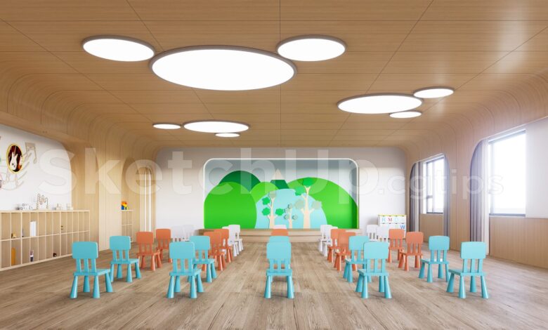 16036. Sketchup 3D Preschooler Classroom Model Download (2)
