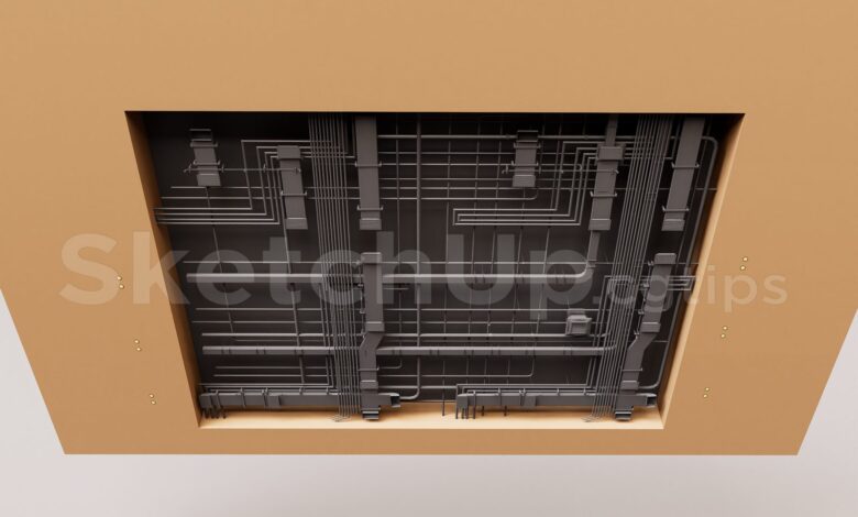 16047. نموذج Sketchup الفني (Trần kỹ thuật) تنزيل (1)