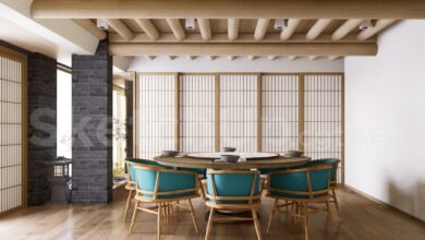 20249. Sketchup Free Dining Room Model Download (1)