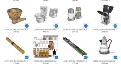 7385. تنزيل نموذج زخرفة المطبخ المجاني