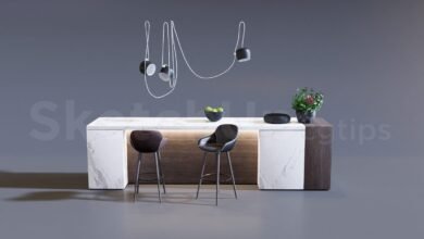 9484. تنزيل نموذج مجاني رسم جزيرة المطبخ