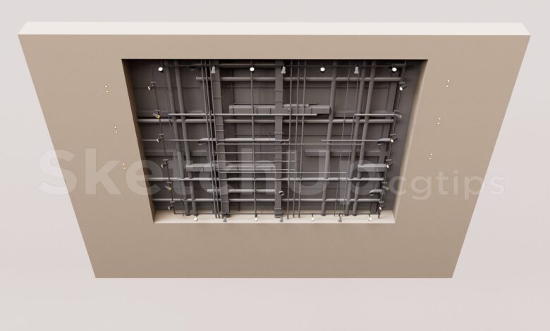 16153. Free Sketchup Technical Ceiling (trần Kỹ Thuật) Models Download (1)