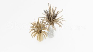 16164. Free Sketchup Decorative Set Model Download (2)